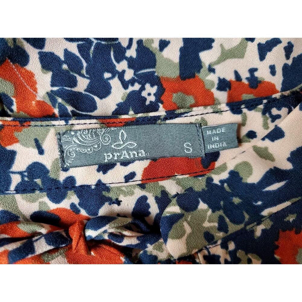Prana Womens Small Top WILD‎ AT HEART ECO-FRIENDLY Floral Long Sleeve Recycled - Picture 8 of 11